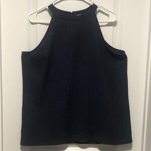 LOFT Dark Blue Halter Top ~ SZ L